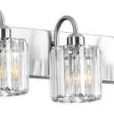 Brushed Nickel 5-Light Bathroom Vanity Light Fixture Over Mirror