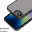 Shockproof Case for iPhone 16 E/SE4, TPU PC 2 in 1 Phone Case Screen Camera Protection Cover,Black,SE4