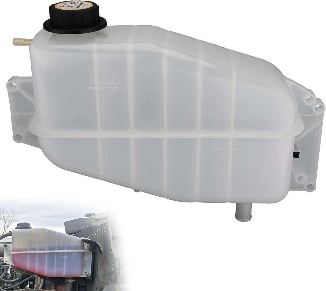 Coolant Reservoir Tank w/Cap & Sensor, Compatible With 1995-2002 International Harvester 3800 4700 4700LP 4700LPX 4800 4900 Trucks, Radiator Overflow Recovery Surge Expansion Bottle, Replace# 603-5101