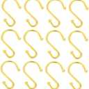 PRETYZOOM 11 pcs Rustproof Zinc Alloy Shower Curtain Hooks for Seamless Sliding Decorative and Functional for Bathroom Use