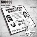 500 Pcs Waterproof Car Floor Mats Covers PE Plastic Protector Automotive Floor Mats Disposable Auto Vehicles Pads Car Vehicle Mat Bulk Printed with Footprint Words(15.75 x 20 Inch,White)