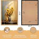 24x36 Picture Frame, Plexiglass 24x36 Vintage Photo Frame, 24 by 36 Poster Frame with Gold Border Horizontal & Vertical Display for Tabletop or Wall Decor (1 Pack)