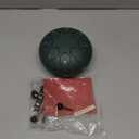 Rain Drum for Outside Garden, 6 Inches 8 Notes Steel Tongue Drums, Waterproof Meditation Rain Chime, Musical Instruments for Adult Gift with Bag, Music Book, Drum Mallets (Green)