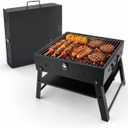 Portable BBQ Charcoal Camping Grill: Tabletop Folding Barbecue Grills