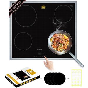 Extra -Large Translucent Induction Cooktop Protector Cover Mat 20.4" x 30.7 "(Magnetic) | 230C (450) Heat-Resistant | Range Covers for Electric Stove | Multi-Use Silicone Mat (TSMGTS4)