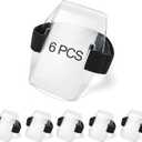 6Pcs Arm Badge Holder Armband ID Card Holder Waterproof Armband Badge with Adjustable Elastic Strap for Office Staff, Students, Employees, Universal Size, Transparent