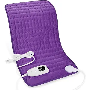 Deepsoon Heating Pad,Electric Heating Pads for Back,Neck,Moist Heating Pad for Abdomen Shoulder Knee Legs,Dry/Moist Heat&Auto Shut Off,Mother's Day Birthday for Men and Women,Dark Purple,24x12 Inch