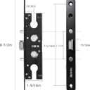 Storm Door 2 Point Bolt Mortise Lock Body Black,Fit Pella Storm Door Handleset Part, Lock Only