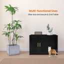 Cat Litter Box Enclosure, with Scratching Mat, 27.6" x 18.2"x 19.6"