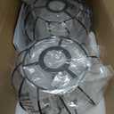 Semi Flush Mount Crystal Ceiling Light Pack of 2, Metal Cage Hallway Ceiling Lamps, Farmhouse Ceiling Light Fixture, Industrial Crystal Chandelier for Corridor Bathroom Kitchen (Black, 7.5 Inch)