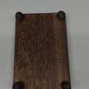 Amyhill Wood Pedestal Stand Kitchen Soap Tray Farmhouse Wooden Riser Stand for Kitchen Bathroom Counter Table Decor Plant Candle Vases Display(Classic,Dark Brown,9 x 6 Inch)