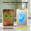 Titanium Cutting Board for Kitchen, Cutting Boards Non Toxic Double Sided Metal Pure Titanium and Wheat Straw PP Chopping Board Food Grade Easy to Clean Large Size 16"*10"*0.9"(Yellow)