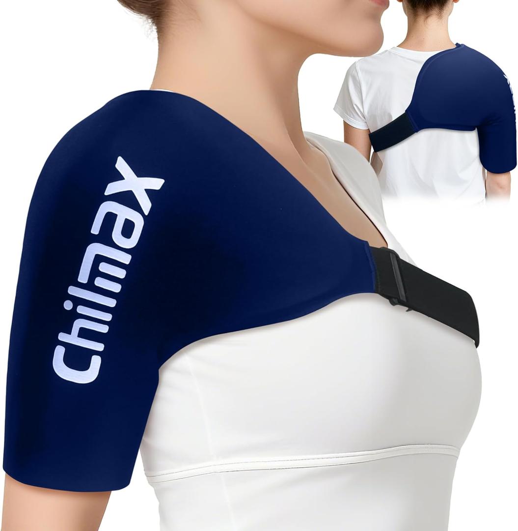 Shoulder Ice Pack Rotator Cuff & Arm Cold Therapy Wrap,Reusable Hot and Cold Gel Brace Sleeve for Shoulder Injuries,Surgery Recovery,Pain Relief Best Gifts for Men & Women (Standard Blaue)