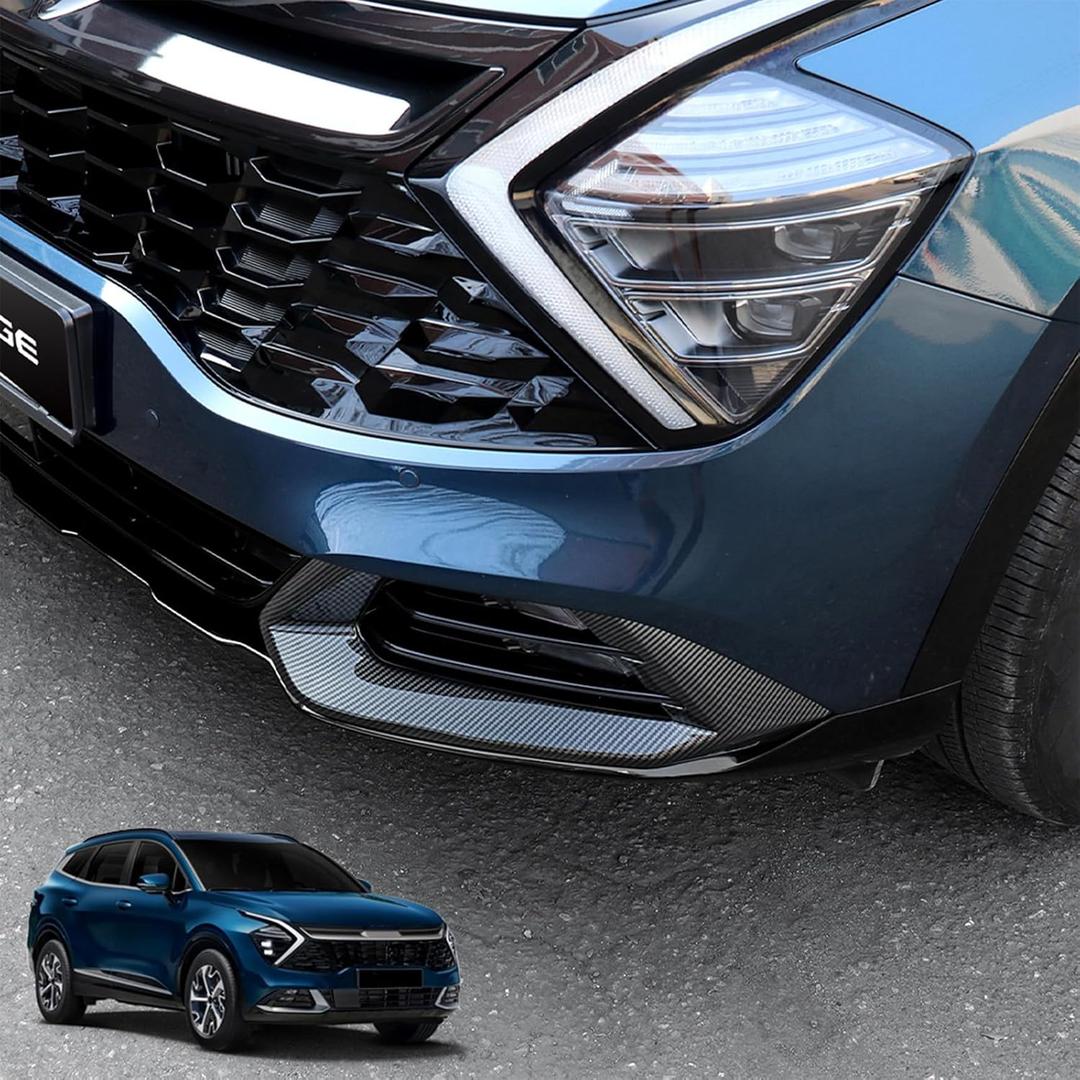 Compatible with Kia Sportage 2023-2026 Accessories Car Front Fog Light Lamp Cover Trim (Carbon Fiber Pattern)