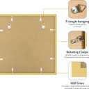 YESKAY 20x20 Picture Frame 3 Pack - Gold Poster Frame Display Pictures 16x16 with Mat or 20 x 20 Without Mat for Wall Hanging Horizontal and Vertical