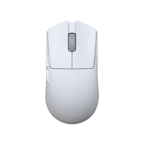 Darmoshark M3microPRO Mini Wireless Gaming Mouse,Tri-Mode 2.4G/USB-C/Bluetooth Mouse Up to 30000DPI,PAW3950 Optical Sensor Lightweight 43g,5 programmable Button,Computer Mouse for PC,Mac(White)