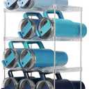 Dersyer Stackable Water Bottle Organizer for Stanley 40 oz Tumbler, Water Bottle Holder for Others' Large Cup, Tumbler Organizer for Cabinet, Water Bottle Storage Rack, Wine Rack, Hold 12, 4 Tiers
