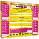 YOFANUP Women's Rugby 2025 Schedule Poster, Tournament Bracket Poster for World Cup, A1 Size Rugby Championship Matches Fixtures, Great Gifts for Soccer Fans - Family, Friends, Children, Set of 4