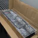 SONGMICS Dresser for Bedroom, Chest of Drawers, Steel, MDF, 9 Non-Woven Fabric Drawers, Storage Organizer Unit, Closet, Entryway, Ink Black and Ebony Black LGS324B01S