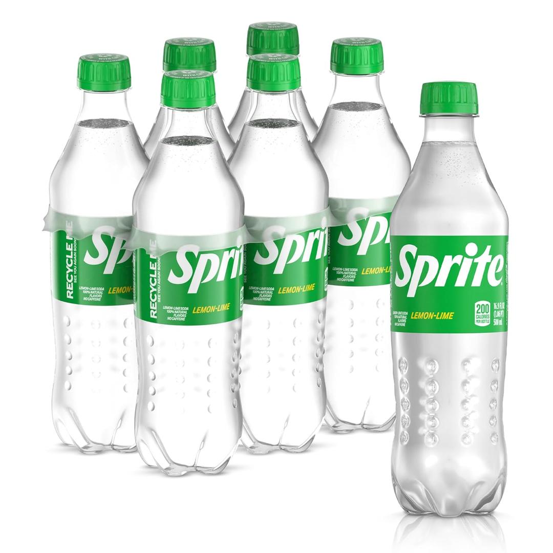 2 x Sprite Lemon Lime Soda Soft Drinks, 16.9 fl oz, 6 Pack, BBD: JUL 21,2025