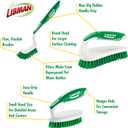 Libman Scrub Brush Kit  Three Different Durable Brushes for Grout, Tile, Bathroom, Kitchen. Easy to Handle, Strong Fibers for Tough Messes  Family Made in the USA, Unisex Lot 2406