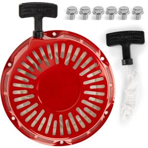 Canamax GX340 GX390 Recoil Starter Pull Start Assembly - Compatible with Honda GX 340 GX 390 188F 11HP 13HP 4-Stroke Engine Generator - Replaces 28400-ZE3-W01ZA 28400-ZE3-W01 Pull Cord Rope