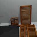 Greenual Teak Dish Drying Rack with Utensil Holder, 3 Tier Collapsible Dish Rack, Wooden Dish Racks for Kitchen Counter, Large Folding Drying Holder with Absorbent Dish Drying Mat