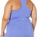 3 x Amazon Essentials Women's Active Sculpt High Neck Racer Back Sports Bra Tank - Discontinued Colors (1X, Cornflower Blue)