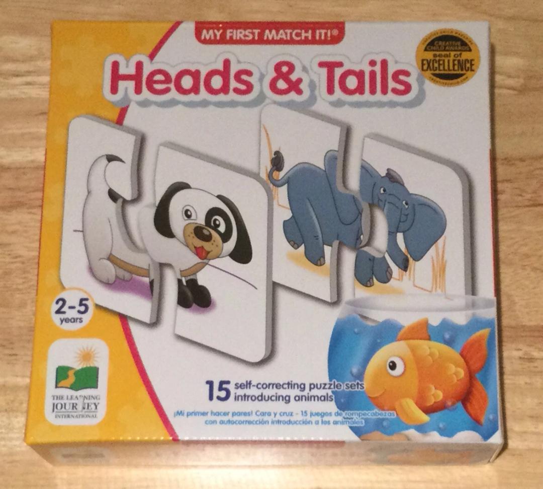 The Learning Journey: My First Match It! - Head and Tails - 15 Self-Correcting Animal Memory Matching Puzzles Games - Educational Activities for Learning - Preschoolers Age 2-5 - Award Winning Toys (30 pieces)