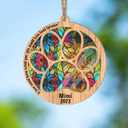 BSQUIELE Personalized Dog Suncatcher Ornament, Custom Memorial Gift for Dog Owner Dog Lover, Pet Loss Ornament, Memorial Dog Gift for Men Women Birthday Christmas, Stained Glass Light Catcher Ornament