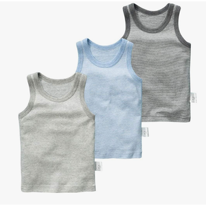 POBIDOBY Toddler Boys' 3 Pack Tank Tops 100% Cotton Sleeveless Undershirts 6