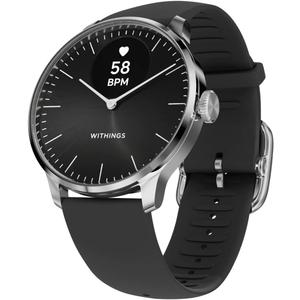 Withings ScanWatch Light - Hybrid Smart Watch, Heart Rate Monitoring, Fitness Tracker, Cycle Tracker, Sleep Monitoring (Black)