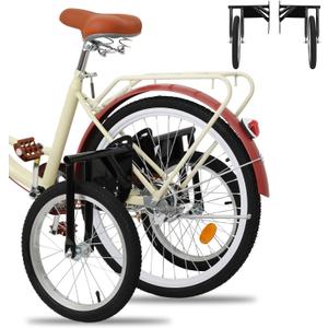 Adult Bike Training Wheels, Adjustable Adult Training Wheels for 24'' to 27'' Bike, Heavy Duty Stabilizers Wheel, 16-Inch Stabilizer Wheel Size, Supports Over 250 LBS