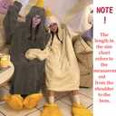 Goose Blanket Hoodie Onesie Adult & Kid,Oversized Warm Duck Wearable Hoodie Blanket with Sleeves,Cozy Sleeping Bag (White)