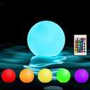 Borelor Floating Pool Lights,3-Inch USB Rechargeable & Remote Control Globe Lamp IP68 Waterproof 16 Color Change Hot Tub Bath Lights, Party Holiday Outdoor Christmas Decorations(6 Pack)