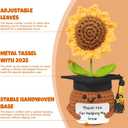 2 x Teacher Appreciation Gifts, Handmade Crochet Sunflower Teacher Gifts, Thank You for Helping Me Grow, Daycare Teacher Appreciation Gifts for Women Men, End of Year Graduation Teacher Gifts (1)