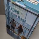 YEEKORO Vacuum Bag for Travel, Professional IPX8 Waterproof Reusable Vacuum Compression Bags for Travel Suitcases, Durable Space Saver Bag(2 PACK,With Pump)