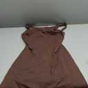 QINSEN Womens Open Back Tennis Dress Sleeveless Built in Shorts Golf Athletic Dress with Pockets (Medium, Chestnut)