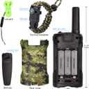 Walkie Talkies for Kids 22 Channel 2 Way Radio 3 Miles Long Range Handheld Walkie Talkies Durable Toy Best Birthday Gifts for 6 Year Old Boys and Girls fit Adventure Game Camping (Green Camo 1)