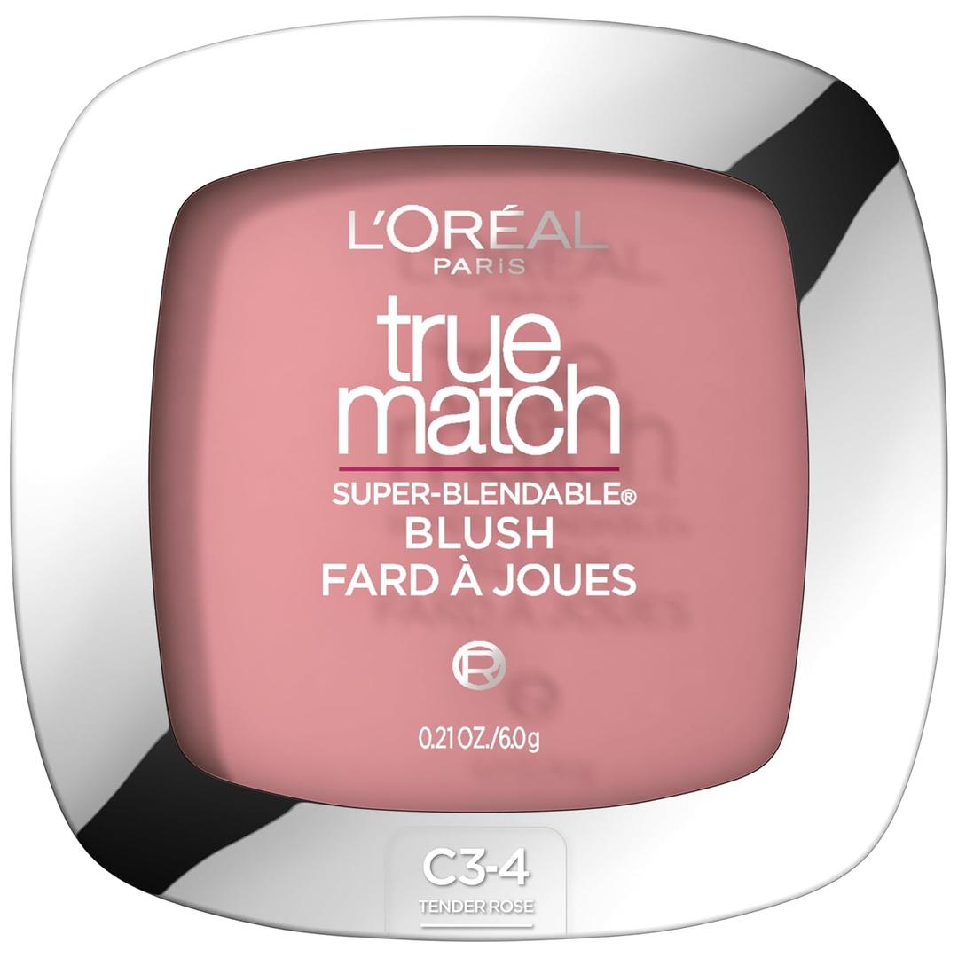 L'Oreal Paris True Match Super-Blendable Powder Blush, Tender Rose, 0.21 Oz 