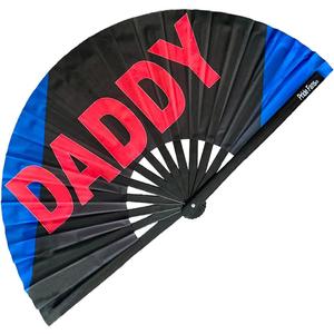 Pride Fans Clack Daddy Large Loud Clack Bamboo Folding for Festivals Circuit Party Club Dance