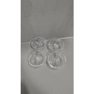 Vintage Plastic Bowls With Slit In Middle, 4Pcs