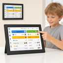 15.6" Digital Family Calendar with Color-Coded Chore Chart, No Subscription Smart Wall Planner, Syncs Google Apple Outlook Yahoo Cozi, Touchscreen Photo Frame for Kitchen, Mount & Stand