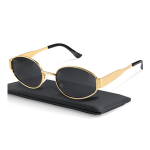 livho 2025 Trendy Oval Sunglasses - Stylish Polarized Shades for Everyday - Retro Metal Frames