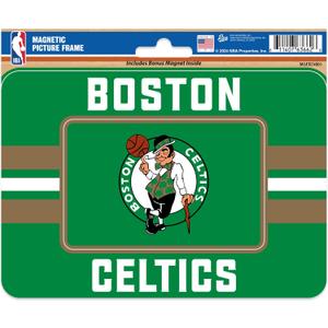 2 x Rico Industries NBA Unisex NBA Basketball Stripes Magnetic Picture Frame (5"x6.75") & Magnet Combo Set - Home Dcor (Green)