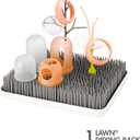 Boon Lawn Countertop Baby Bottle Drying Rack with Antimicrobial Tray - Baby Bottle Dryer and Organizer -Feeding Supplies - Gray - 13.5 x 11 x 2.5