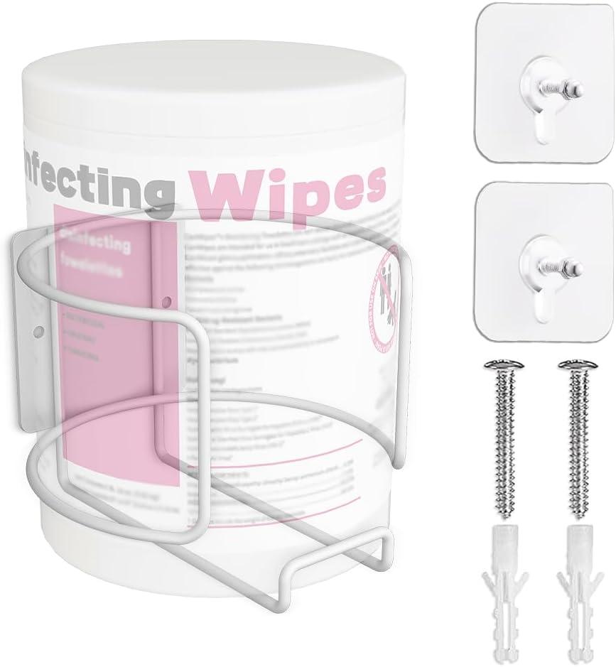 Versatile Wall-Mount Wipes Holder for Cleaning Wipes - Easy Installation, Ideal for Home, Office, and More - No Wipes Included