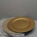 ZEAYEA 12 Pack Gold Charger Plates, 13 Inch Plastic Round Dinner Charger Plates for Wedding Party, Elegant Tabletop Decor