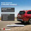 Upgrade Chrome Tailgate Handle Garnish Finisher Molding,fits 2013-2020 Nissan Pathfinder Liftgate Handle,Liftgate Trunk Opener,Liftgate Trim-with Manually Switch 90810-9PG2D