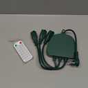 Gulfmew Christmas Light Controller with Remote, Create Dazzling Lighting Displays with Multiple Functions, Timer, Dusk to Dawn Sensor, Adjust Speed for Holiday Xmas Lights(3 Channel, 14 Functions)